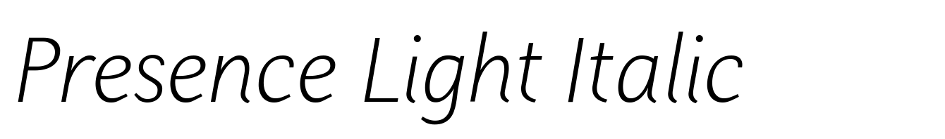 Presence Light Italic